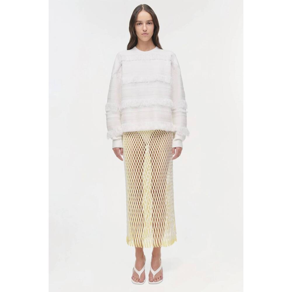 NEW SIMKHAI carrick crewneck sweater in ivory stripe